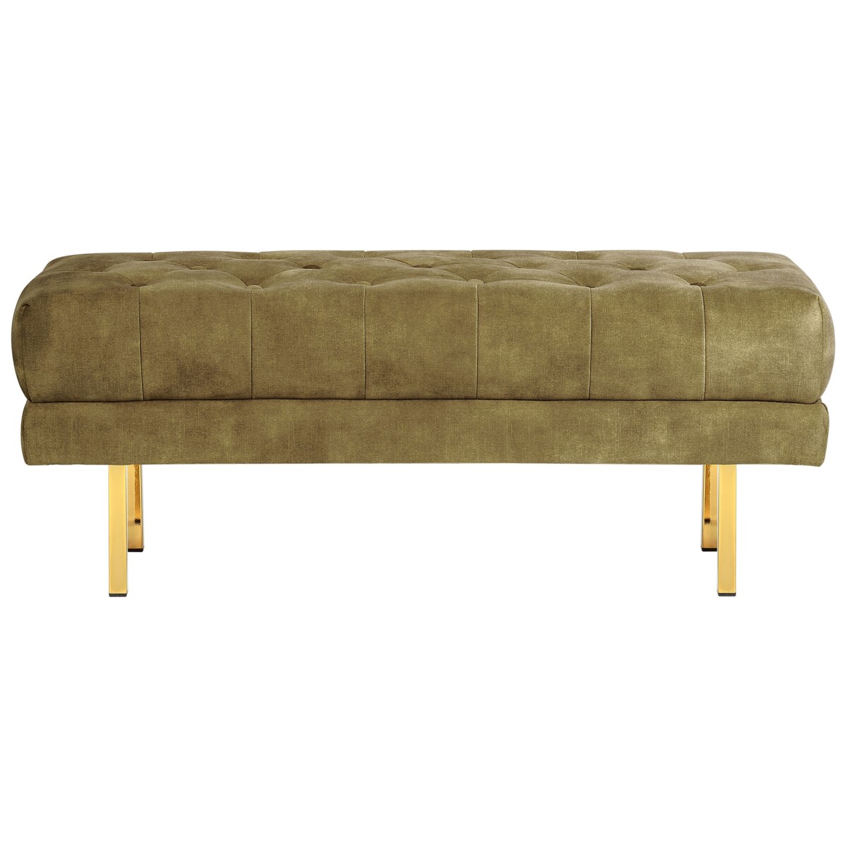 Ławka welurowa oliwkowa ROSEVILLE