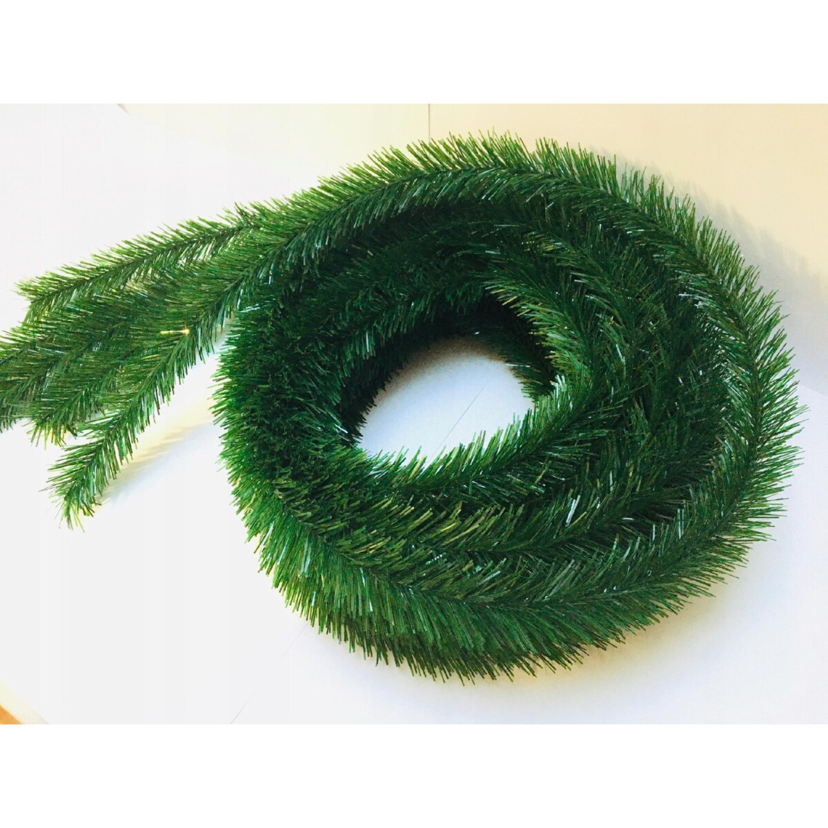 GIRLANDA WĄŻ choinkowa święta BŁYSZCZY SIĘ zielona sztuczna 5szt 450cm