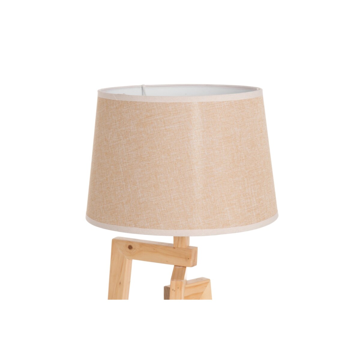 Lampa stołowa z lnianym abażurem, 66 cm