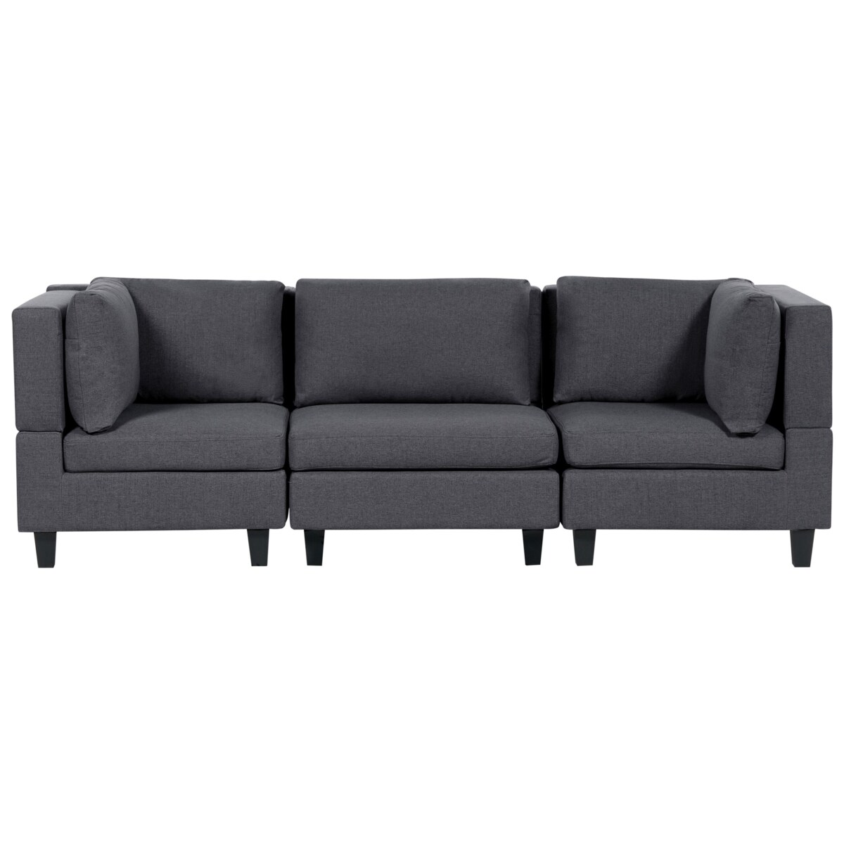 Sofa modułowa 3-osobowa ciemnoszara UNSTAD
