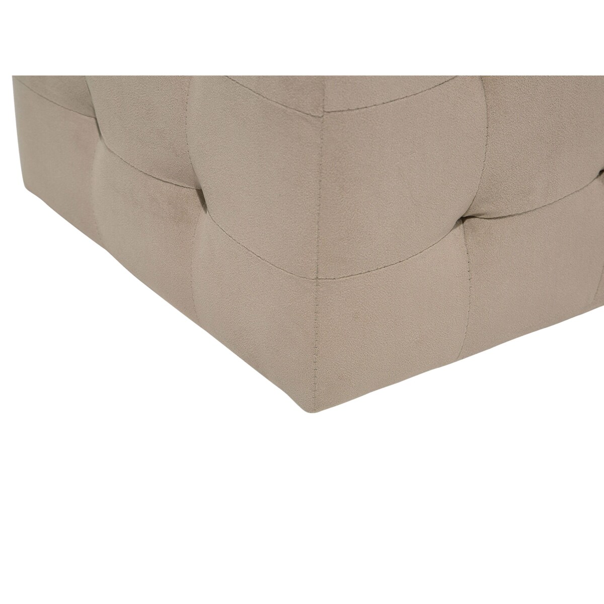 Puf ze schowkiem welurowy brązowy MICHIGAN