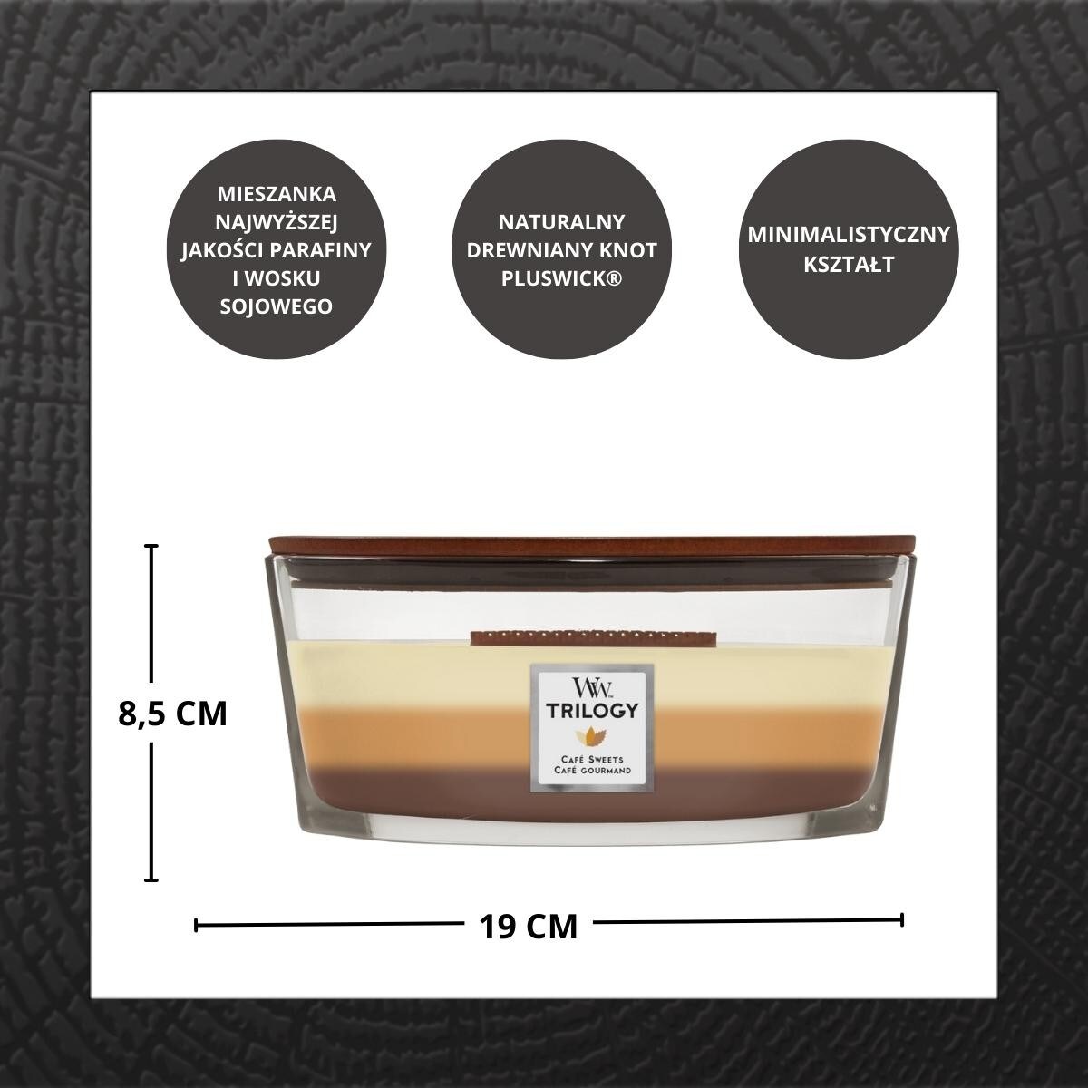 WoodWick świeca Elipsa CAFÉ SWEETS