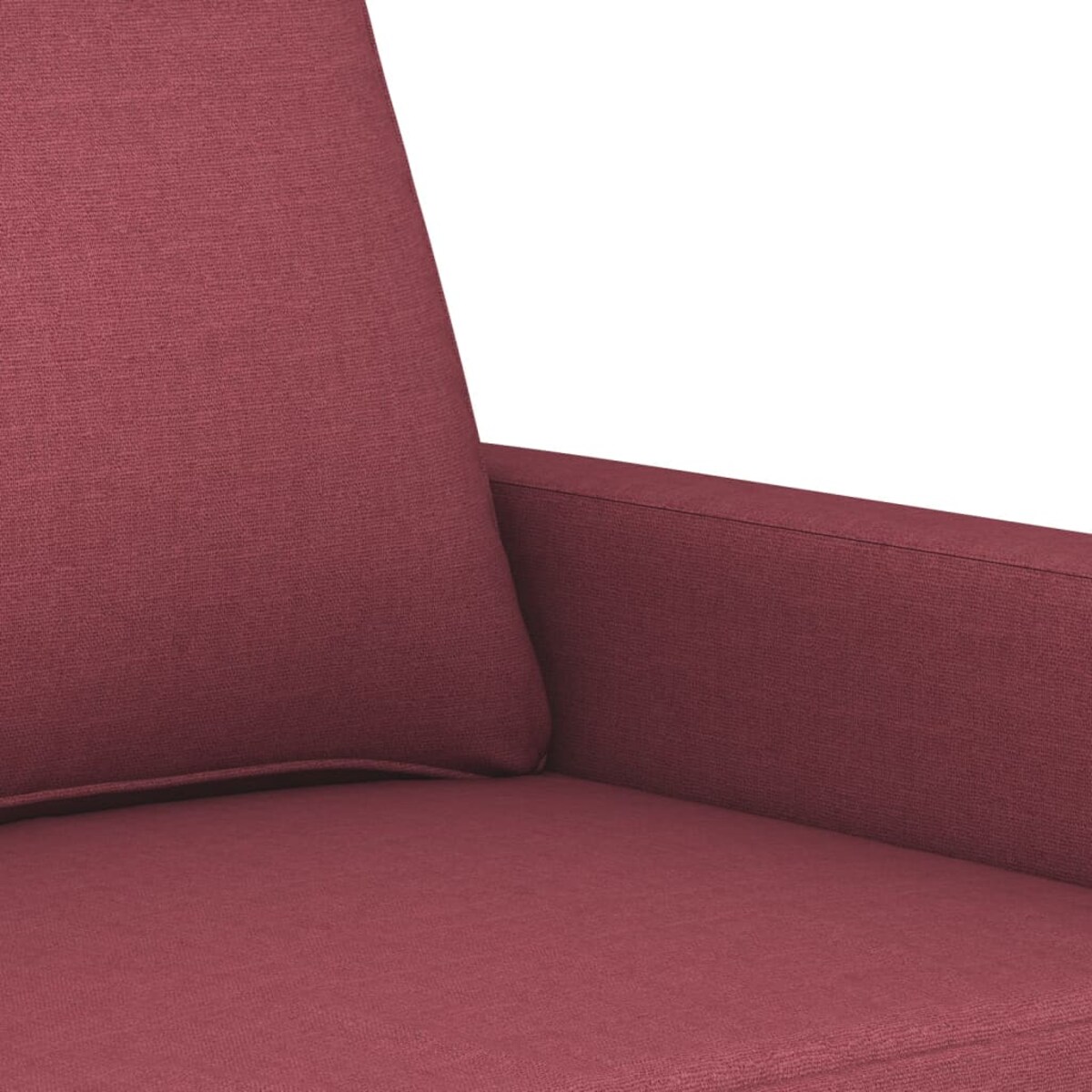 vidaXL Sofa 2-osobowa, winna czerwień, 140 cm, tapicerowana tkaniną