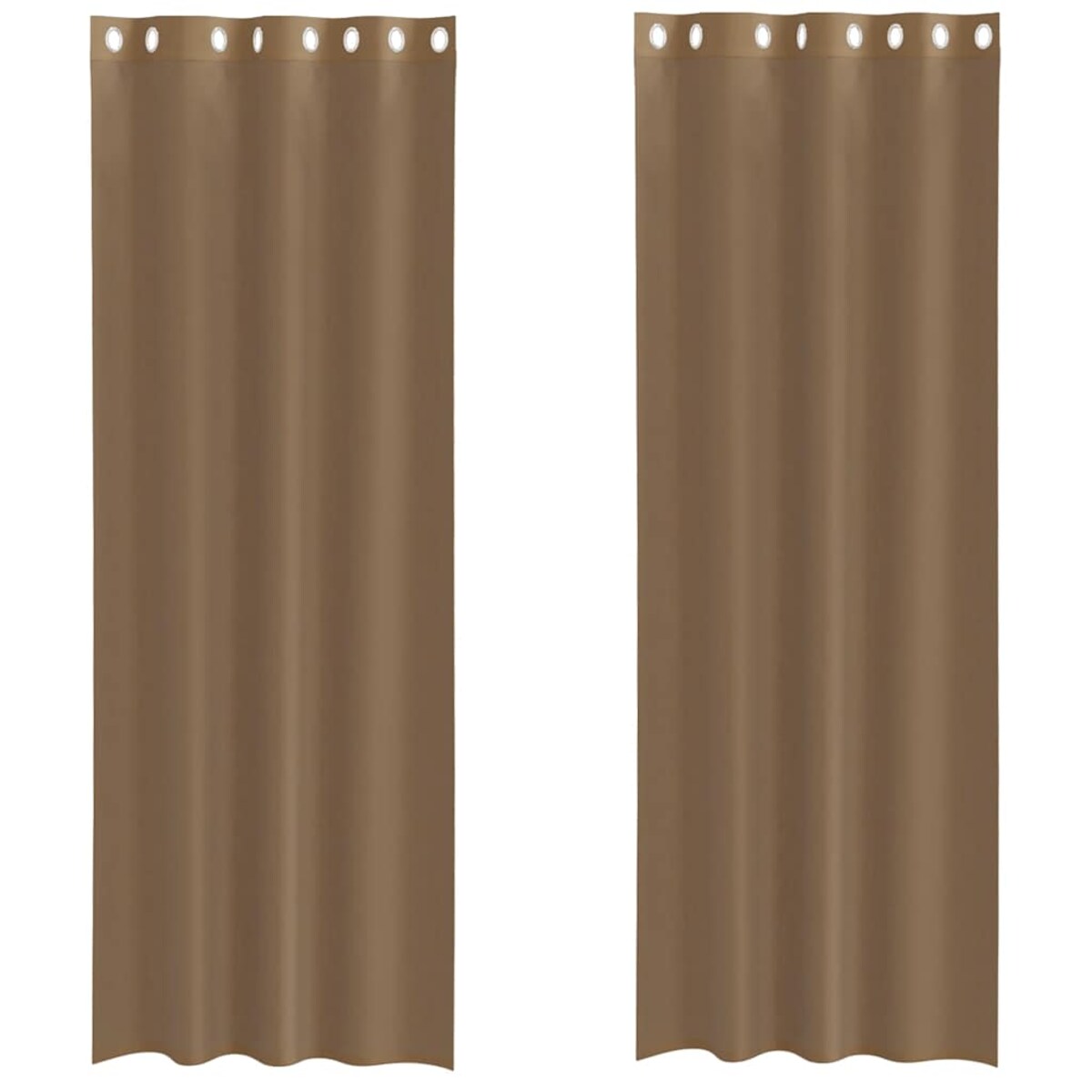 vidaXL Zasłony woalowe z przelotkami 2 szt. Jasnobrązowe