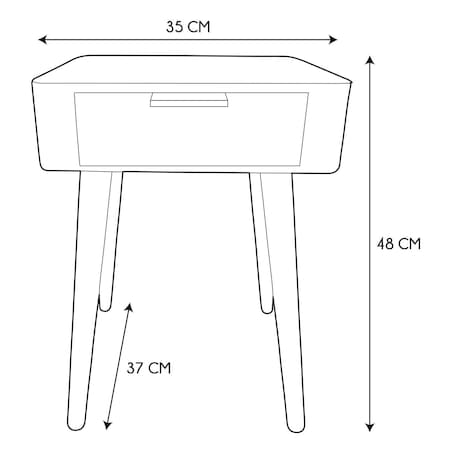 Szafka nocna Padano szara