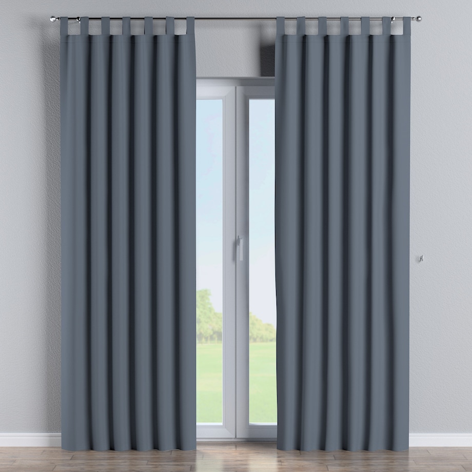 Zasłona na szelkach 1 szt. 130x260 grafitowy szary