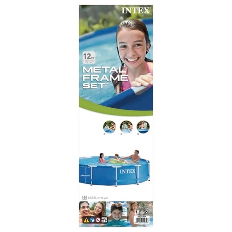 Intex Basen Metal Frame, 366x76 cm, 28210NP