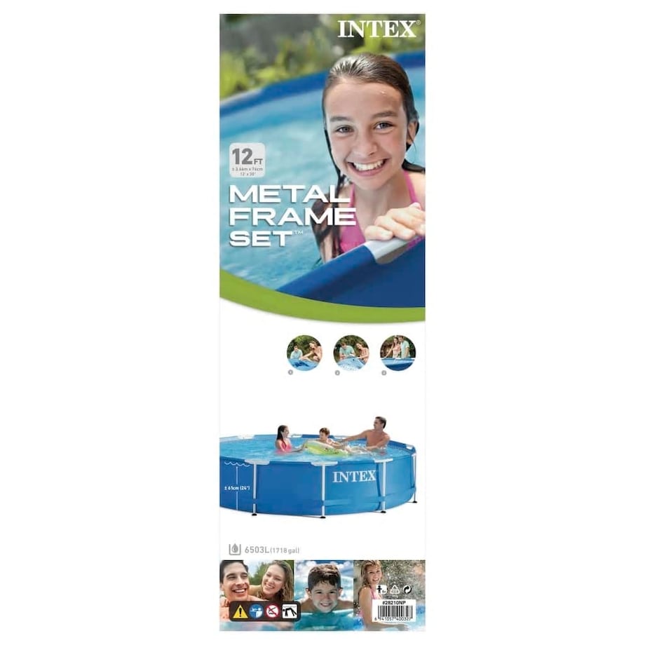 Intex Basen Metal Frame, 366x76 cm, 28210NP