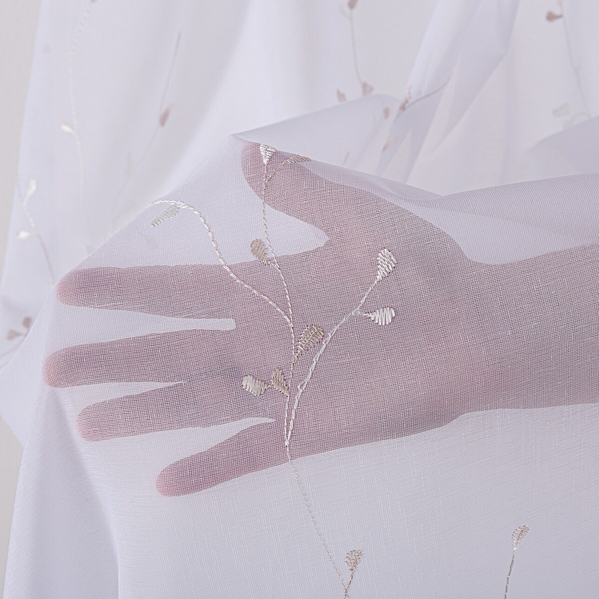 Firana na taśmie 300x245 biały ze wzorem