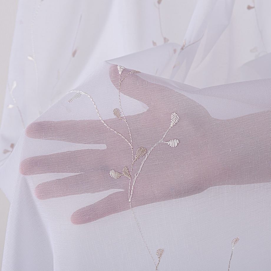 Firana na taśmie 300x245 biały ze wzorem