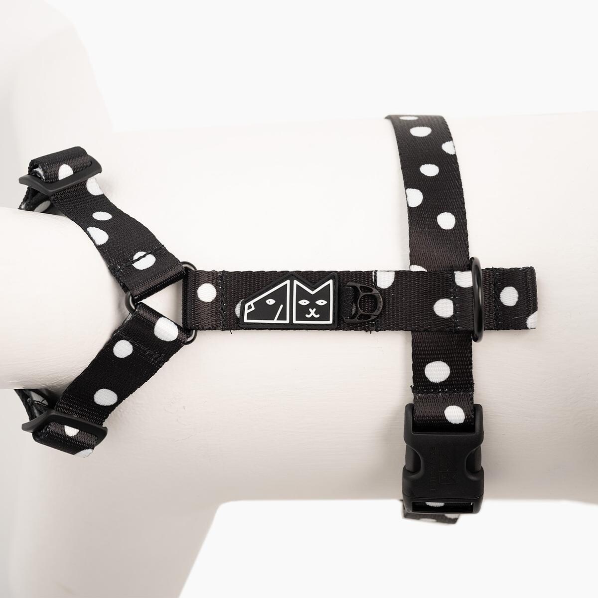 Szelki dla psa lub kota typu guard "Psygarnij kropka" - Szerokość taśmy: 38mm, Rozmiar: XL