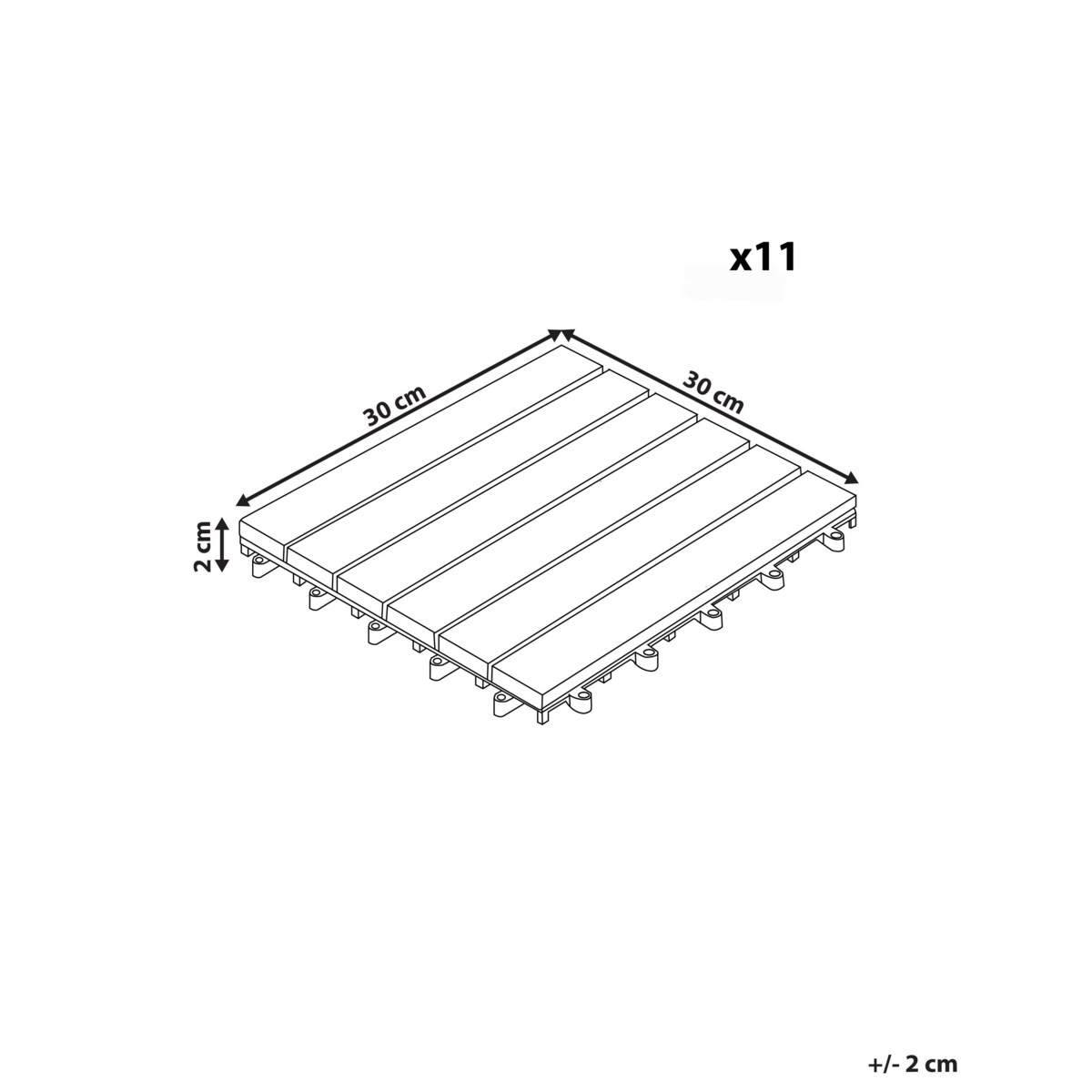 Płytki tarasowe ATELETA Kompozyt WPC Szary