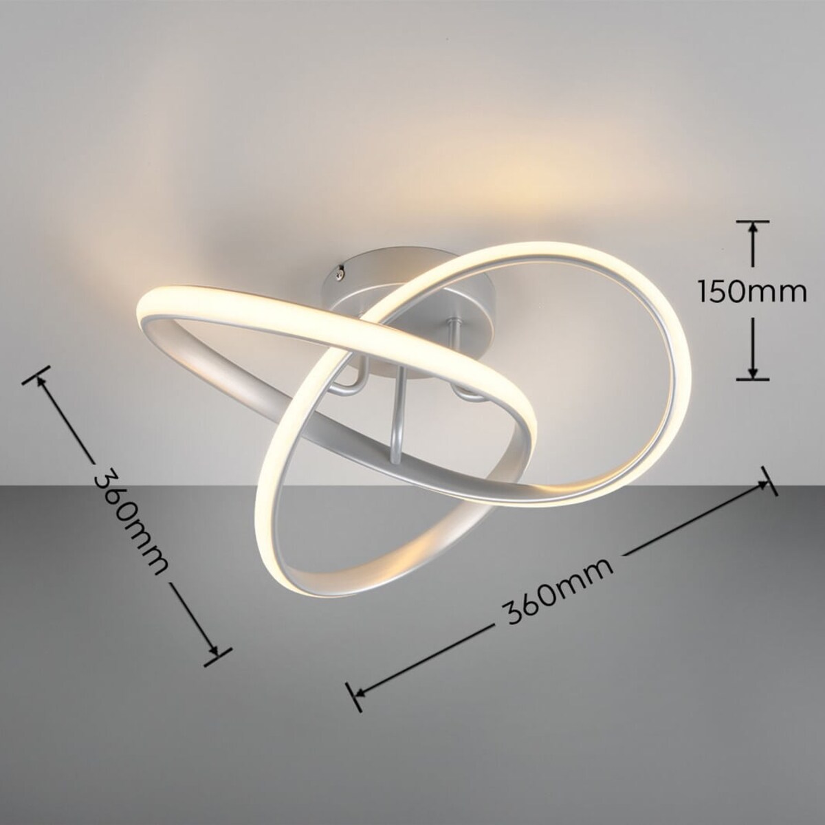 Przysufitowa lampa do salonu Meo R62101187 RL Light LED 15W 3000K srebrny