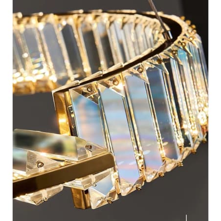 Lampa sufitowa wisząca kryształowa LED APP1526-CP40 GOLD