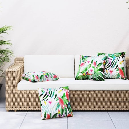 vidaXL Poduszki ozdobne, 4 szt., wielokolorowe, 50x50 cm, tkanina