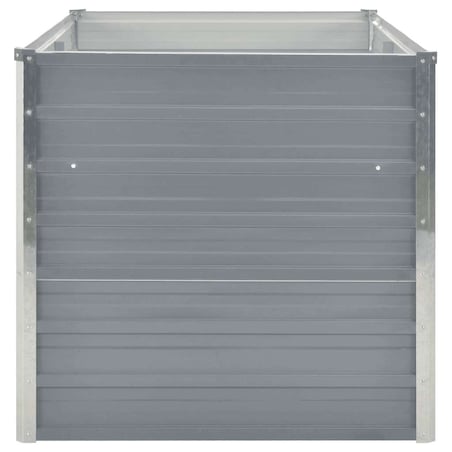 vidaXL Donica ogrodowa, 160 x 80 x 77 cm, stal galwanizowana, szara