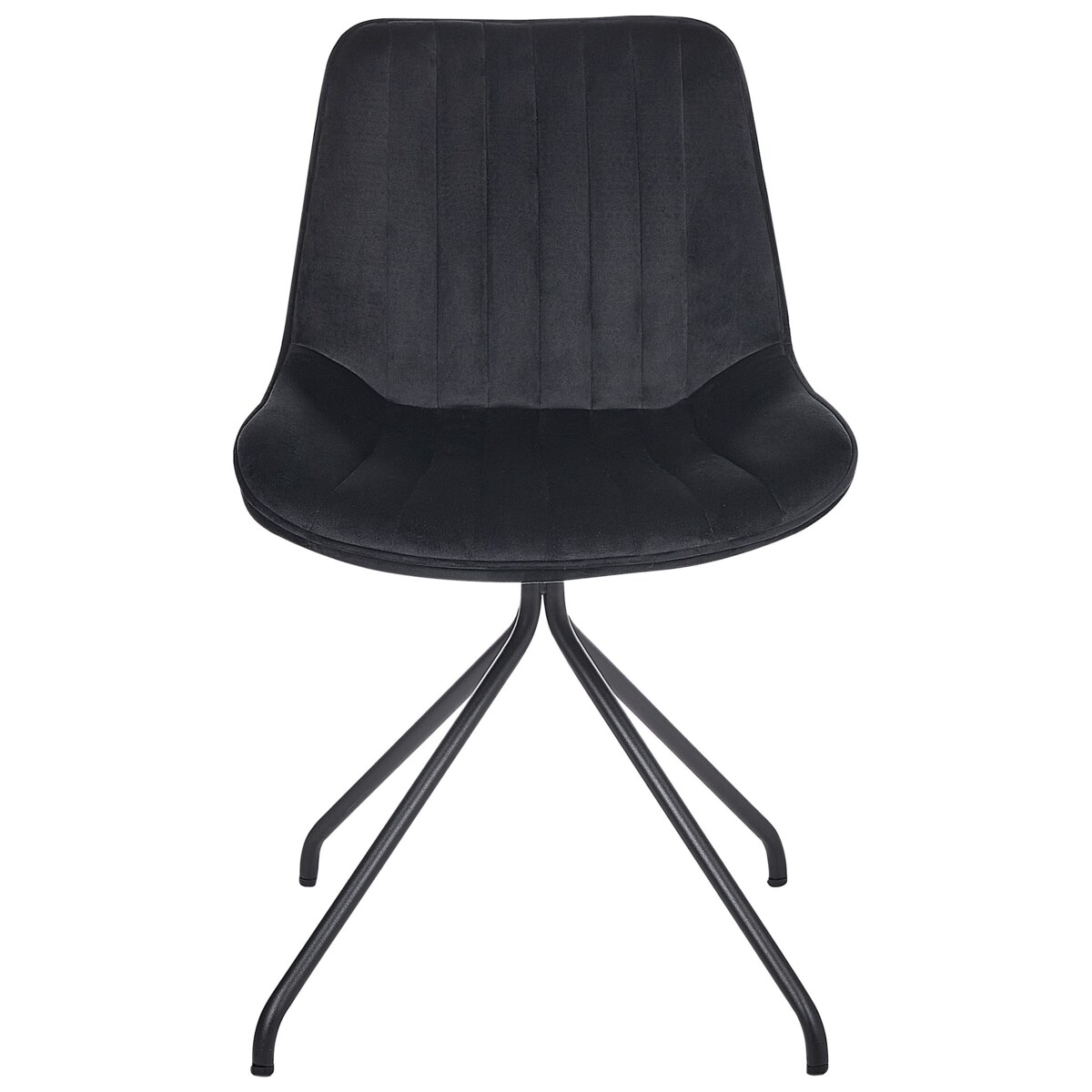 Zestaw 2 krzeseł do jadalni welurowy czarny NAVASOTA