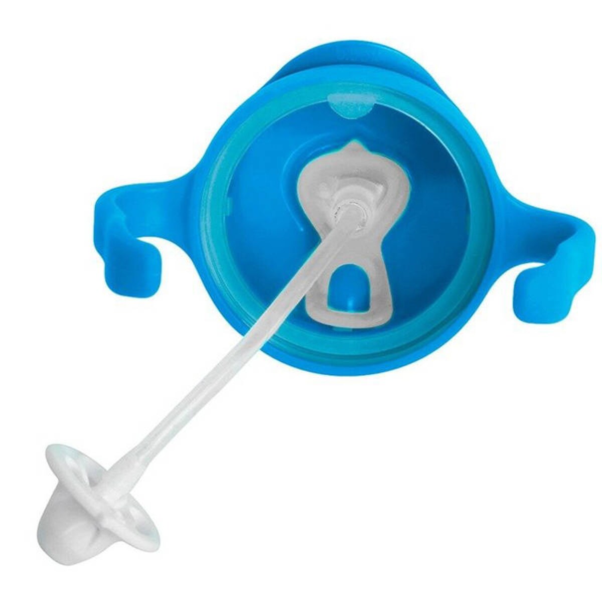 Bidon dla dzieci ze słomką 240 ml - kubek niekapek kobaltowy, b.box