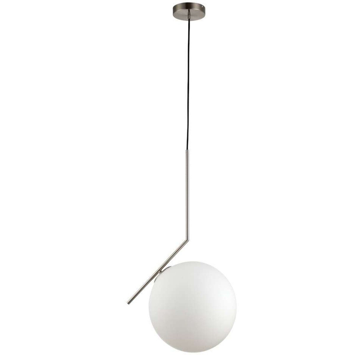 LAMPA wisząca CONDI MDM-7475/1-L-BL MDECO loftowa OPRAWA szklany ZWIS kula ball grafitowa biała