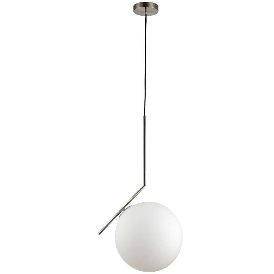 LAMPA wisząca CONDI MDM-7475/1-L-BL MDECO loftowa OPRAWA szklany ZWIS kula ball grafitowa biała