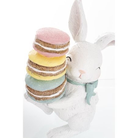 Dekoracja - królik BUNNY z ciasteczkami 16,5x7,5x11 cm