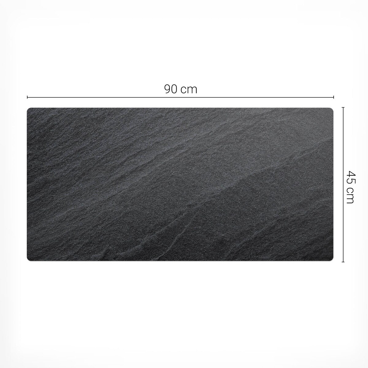 Szara mata na biurko Kamienista tekstura, 90x45 cm