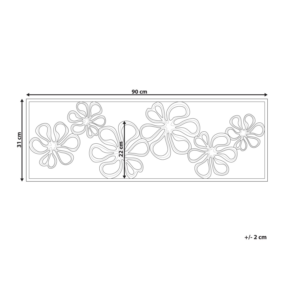 Dekoracja ścienna złota CERIUM