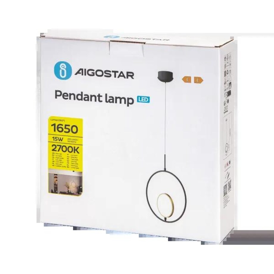 lampa wisząca 2700k aluminium i silikon nowoczesny design 120cm