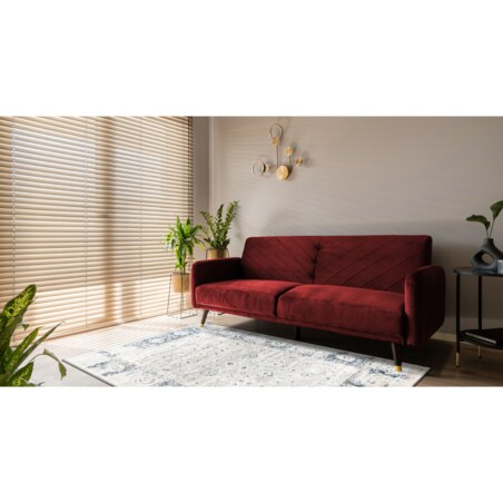 Dywan DISTIN 0843A biały / granatowy / 160x230 cm