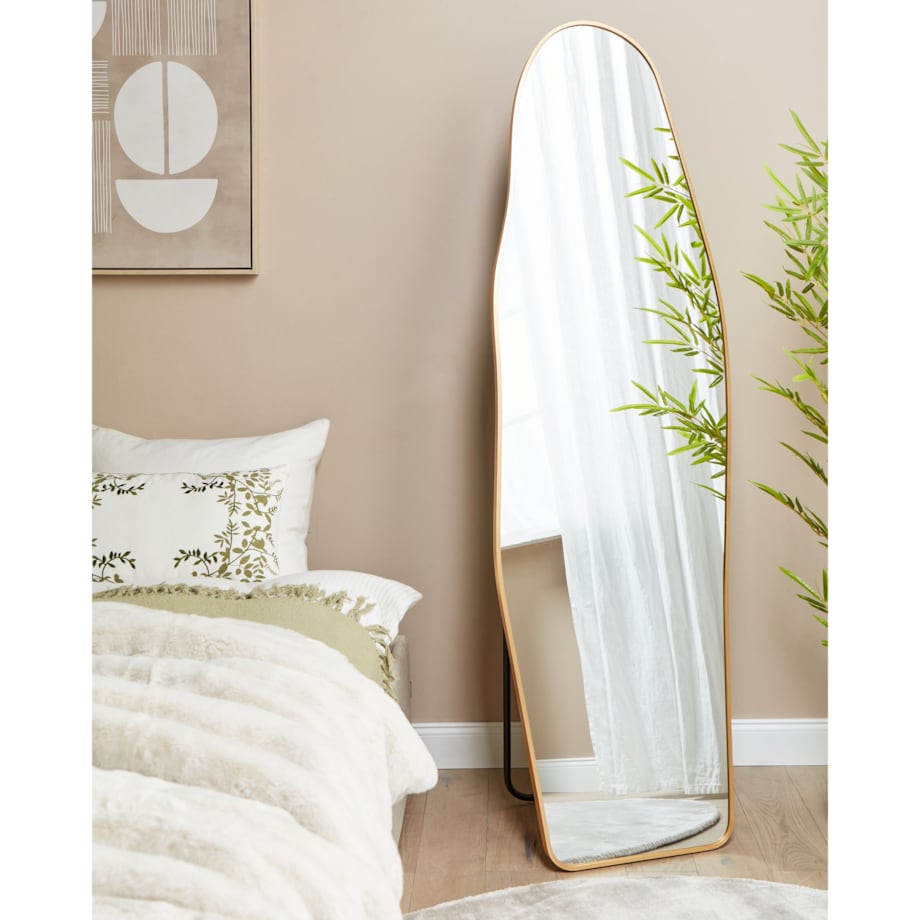 Lustro stojące LARCHE 160 cm Metal Złoty