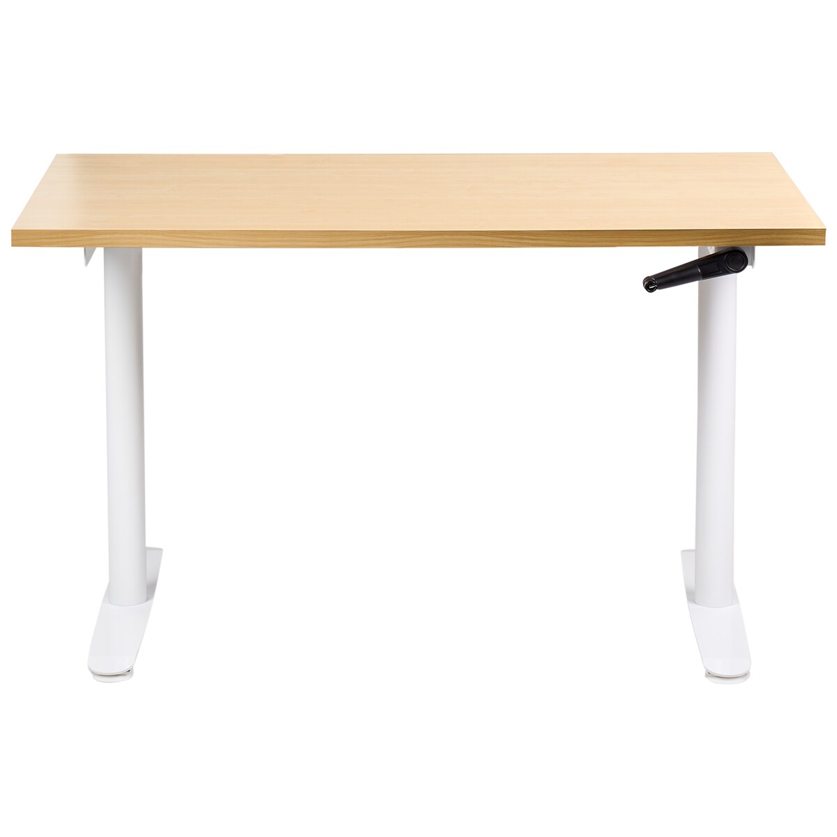 Biurko regulowane manualnie DESTINAS Jasny brąz/ biały 120 cm 72 cm