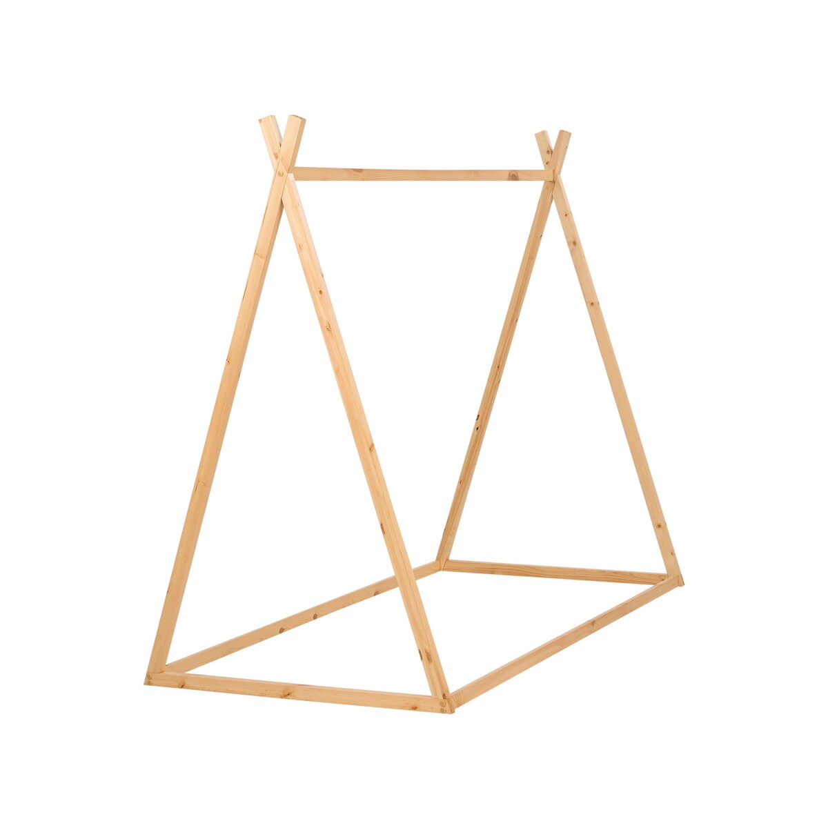 Łóżko dziecięce domek drewniane 90 x 200 cm jasne SAURAT