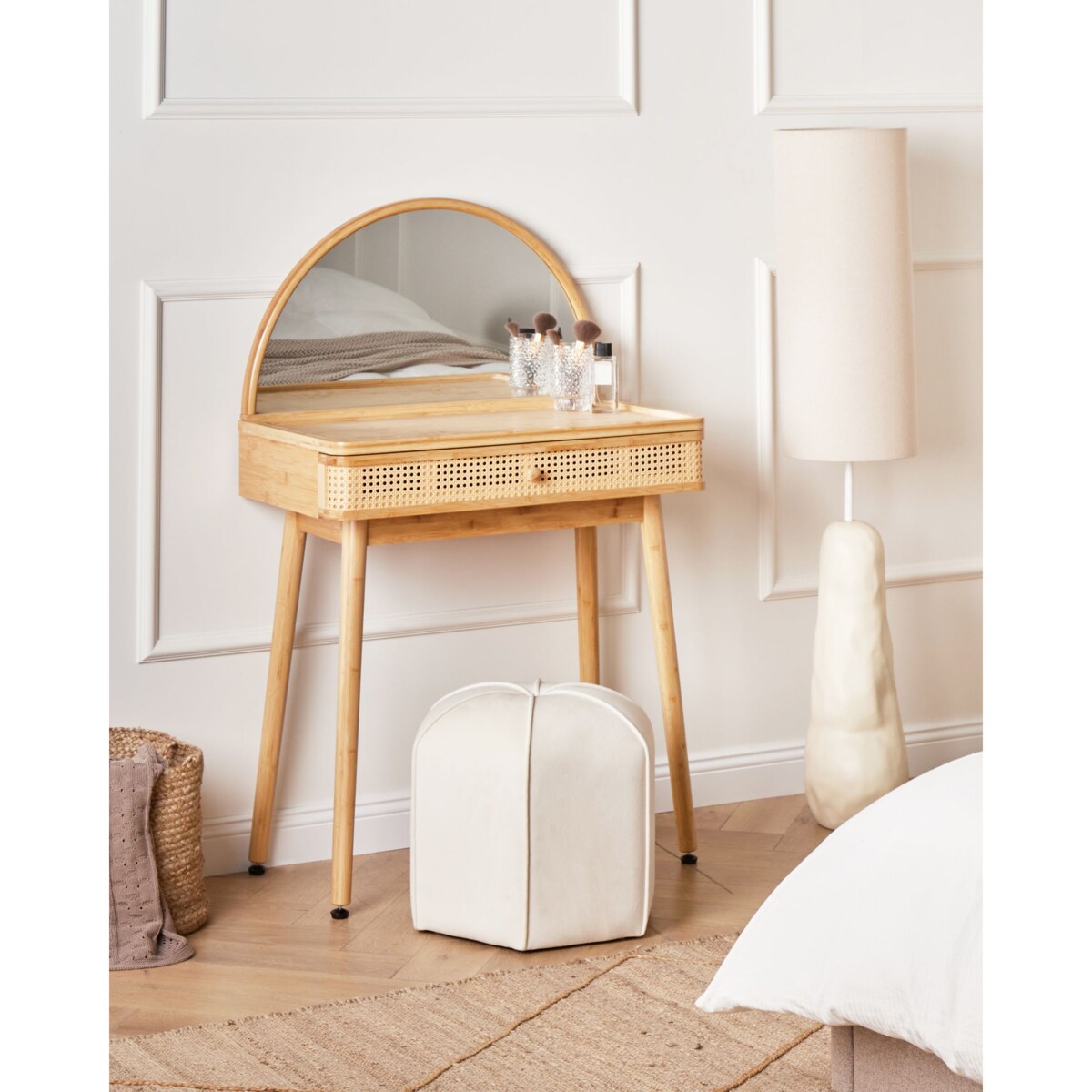 Toaletka z lustrem RANCHERIA Jasnobrązowy