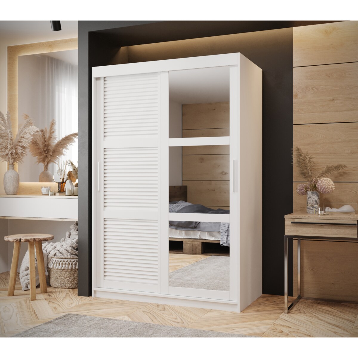 Szafa przesuwna Garderoba ŻALUZJA 2 120 biały