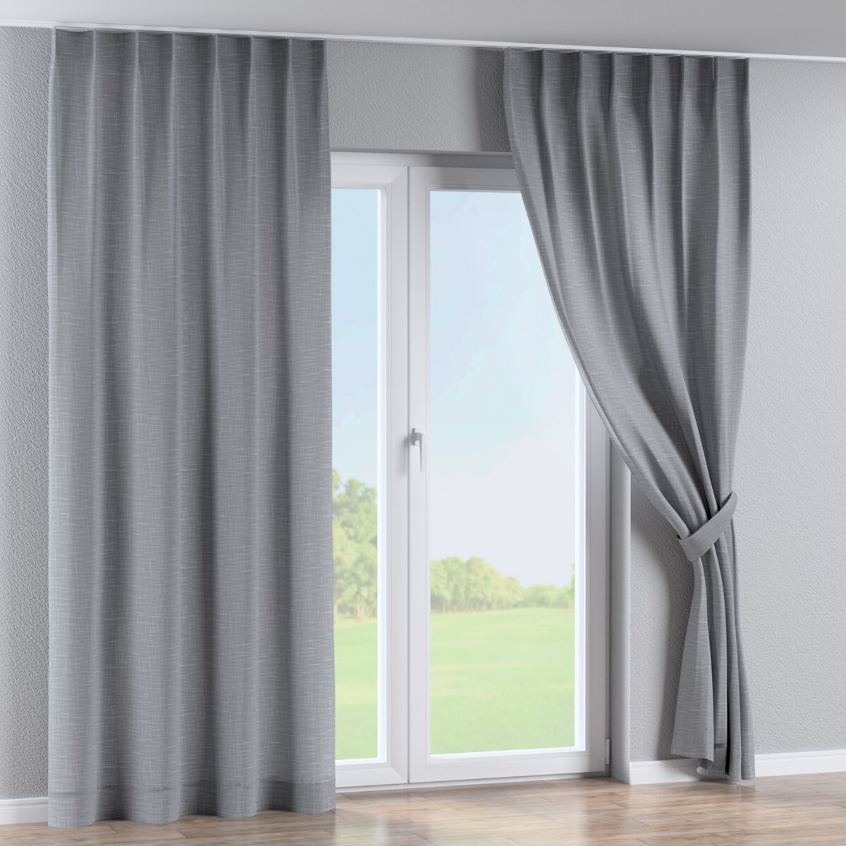 Zasłona na haczykach flex pojedynczych 130x245 szary