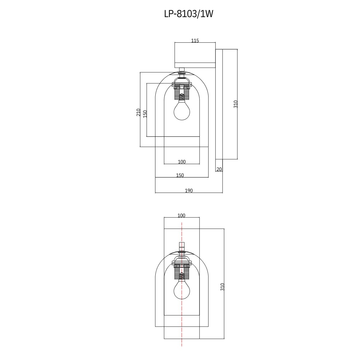 Kinkiet Light Prestige Elaris transparentny 1 x E27 1 szt.