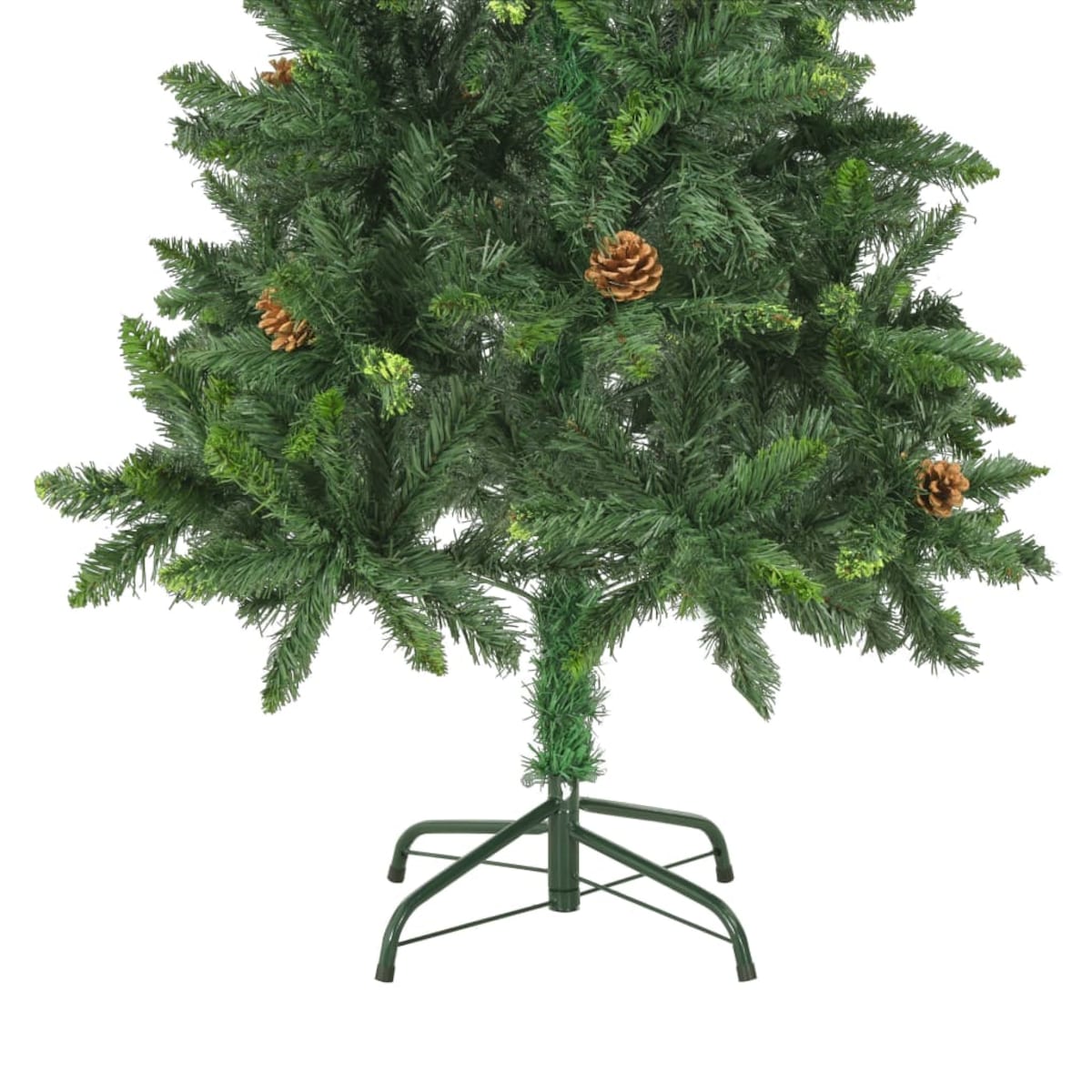 vidaXL Sztuczna choinka z szyszkami, zielona, 150 cm