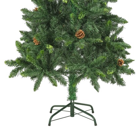 vidaXL Sztuczna choinka z szyszkami, zielona, 150 cm