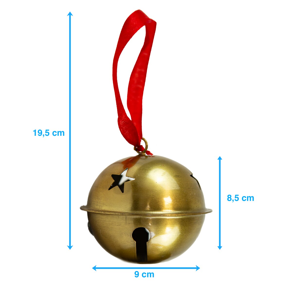 Dzwoneczki Metalowe Na Choinkę Drzwi 9 Cm Dzwoniące Na Boże Narodzenie Dekoracja 9 Cm