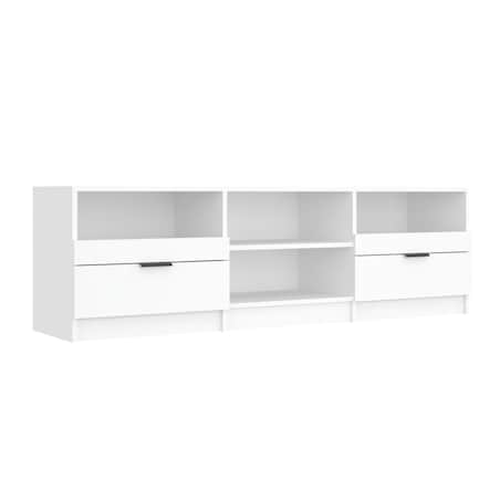 vidaXL Szafka pod TV, biała, 150x33,5x45 cm, materiał drewnopochodny