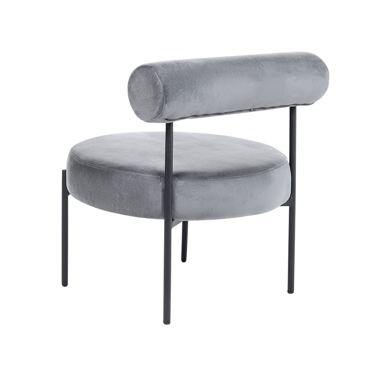 Fotel welurowy szary ALPHA