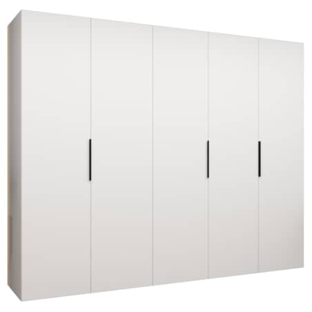 Szafa uchylna otwierana MARBELLA 1 250 wys. 202 cm Biały + u. Czarny