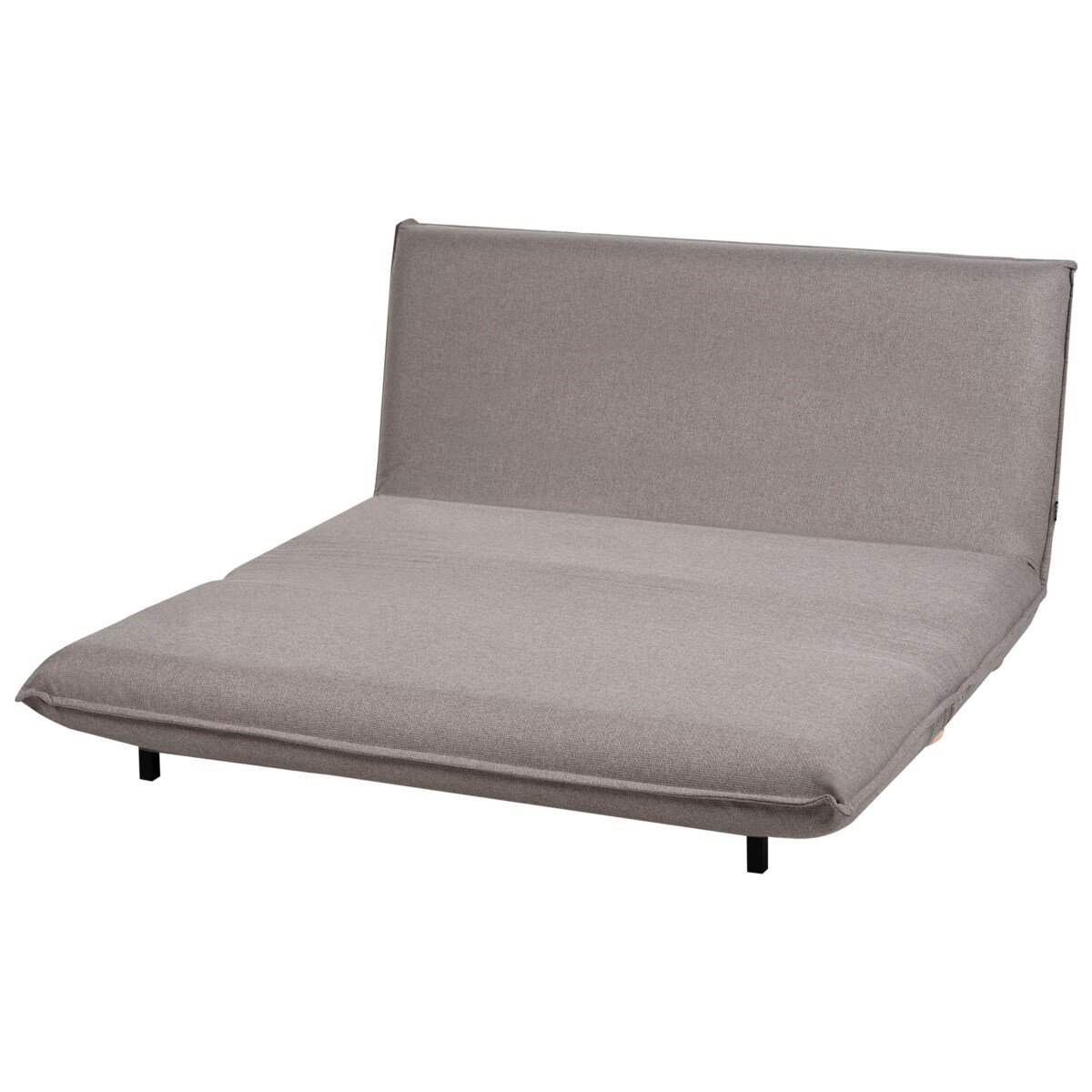 Sofa rozkładana dla 2 osób ABISKO Len syntetyczny Ciemnoszary