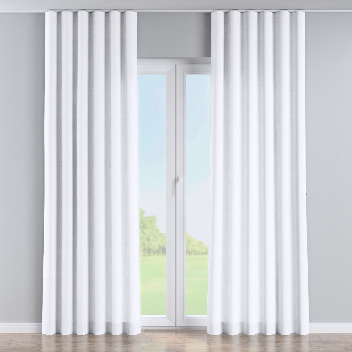 Zasłona na taśmie wave 130x260 śnieżnobiały