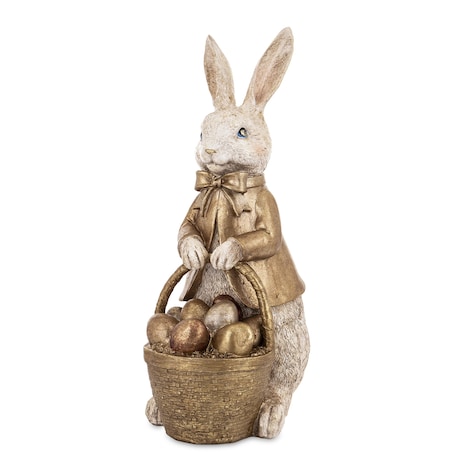 Dekoracja - królik z koszykiem pisanek 50x17x28 cm TRUSIS