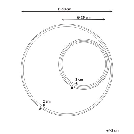Rattanowe okrągłe lustro ścienne ⌀ 60 cm naturalne PALAU
