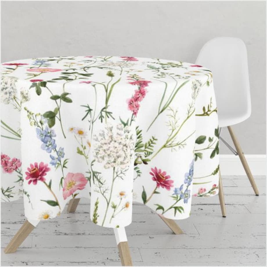 Obrus okrągły SPRING wzór SP17 | sielski ogród - średnica 150 cm