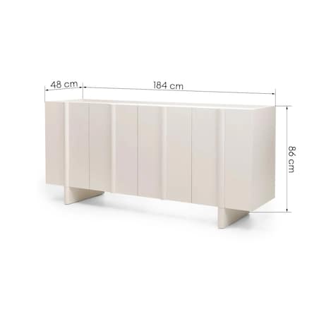 Komoda 4-drzwiowa 86x184x48 cm POPS kaszmirowa