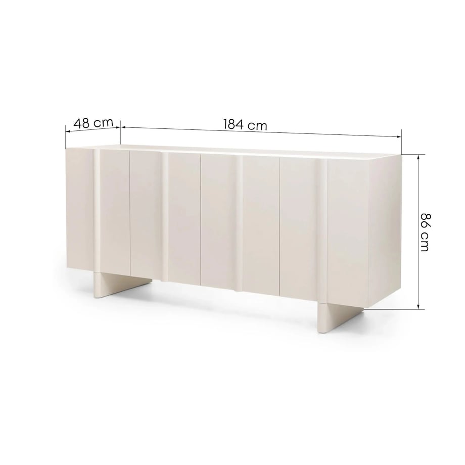 Komoda 4-drzwiowa 86x184x48 cm POPS kaszmirowa