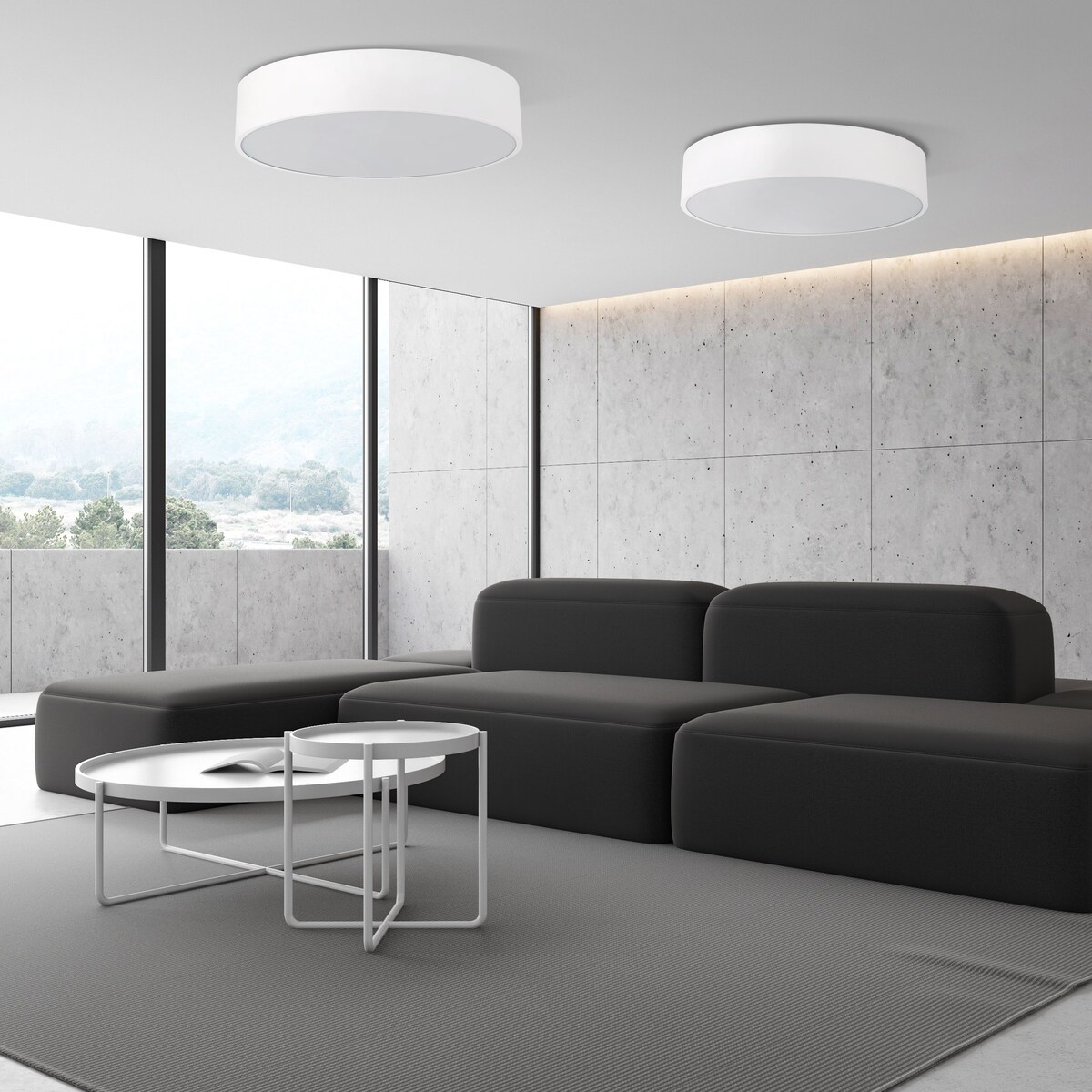 Oprawa natynkowa zewnętrzna IP54 LIVO WHITE L TK Lighting 4xE27 biała, nowoczesna lampa sufitowa na taras